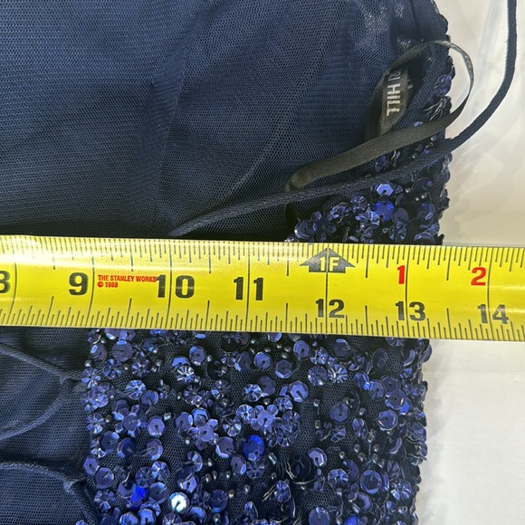 Sherri Hill Long Formal Gown Prom Dress Size 6 Sequin Spaghetti Strap - Picture 11 of 14